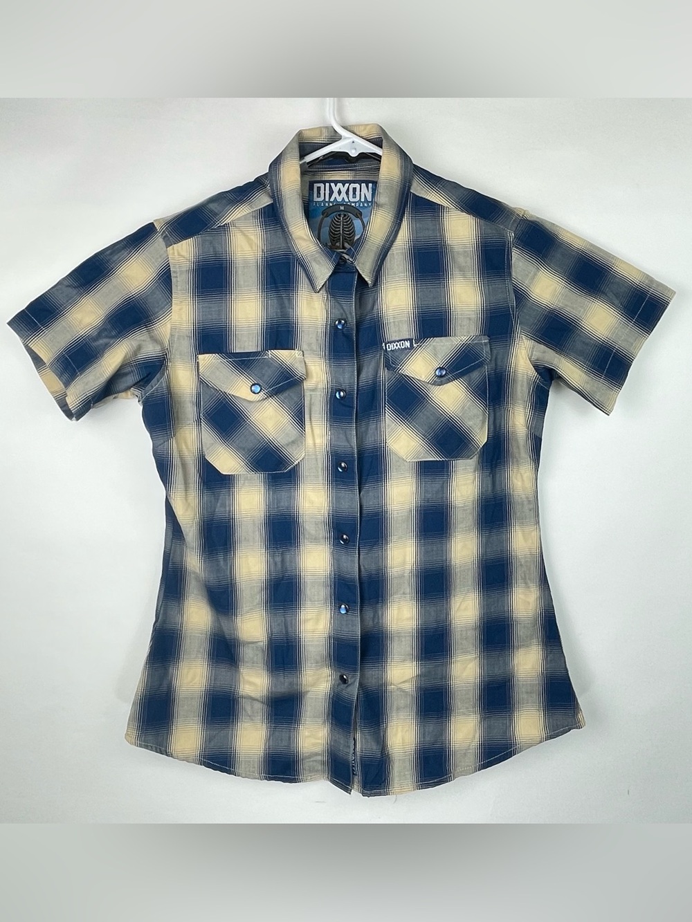 Dixxon Flannel Co ‘The Stern’ Bamboo Blend Short Sleeve Shirt Mens Medium Pearl
